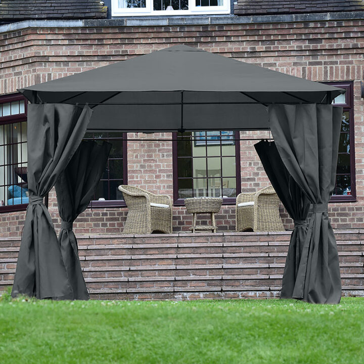 Bexley Gazebo Grey 3x3 Square