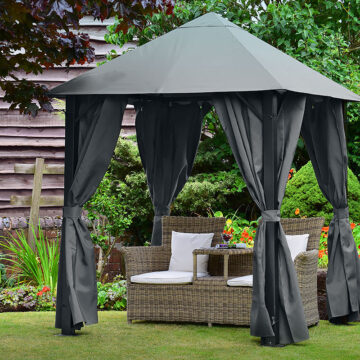 Eco Space Gazebo 2m X 2m Graphite Grey